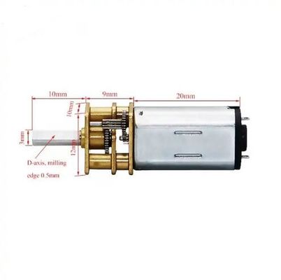 กล่องเกียร์ 12 มม เครื่องกล่องโลหะ มอเตอร์ DC 45 รอบ / นาที 1.5V 24V 0.7 วัตต์ สําหรับล็อคประตู