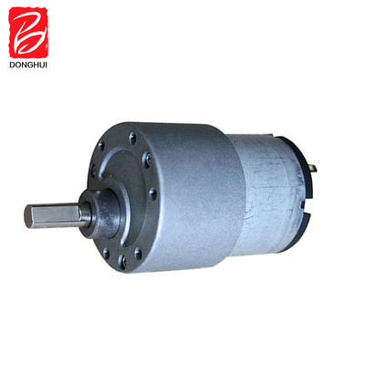 50 RPM Brush DC Gear Motor 37mm Carbon Brush DC Gearbox Motor 3V - 24V สําหรับหุ่นยนต์