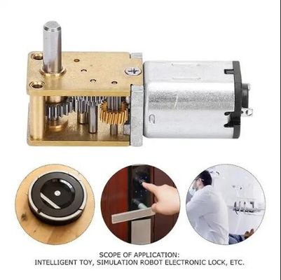 3V - 6V มุมขวาแนวขวา DC Worm Gear มอเตอร์แกนสั้น ความเร็วต่ํา ทอมปอร์คสูง