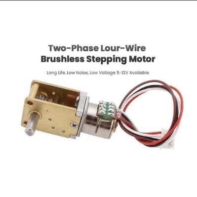 12 มิลลิเมตร มุมขวา DC Worm Gear มอเตอร์แม่เหล็กถาวร มอเตอร์ stepper brushless