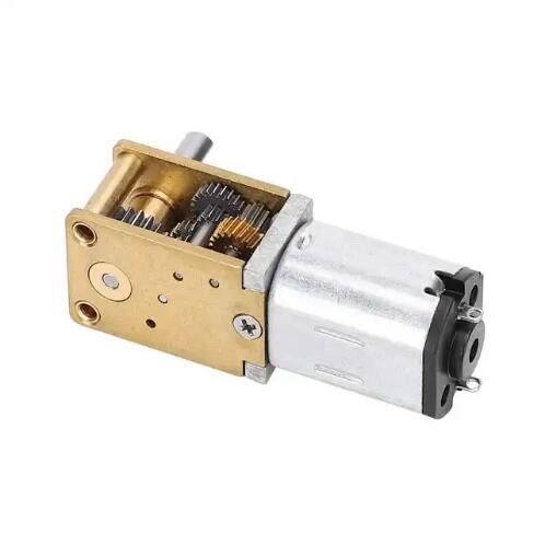 3V - 6V มุมขวาแนวขวา DC Worm Gear มอเตอร์แกนสั้น ความเร็วต่ํา ทอมปอร์คสูง